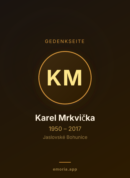 Gedenkportrait von Karel Mrkvička