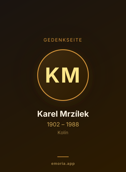 Gedenkportrait von Karel Mrzílek