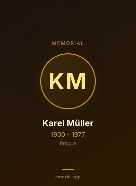 Memorial portrait of Karel Müller