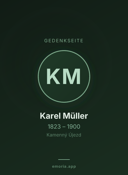 Gedenkportrait von Karel Müller