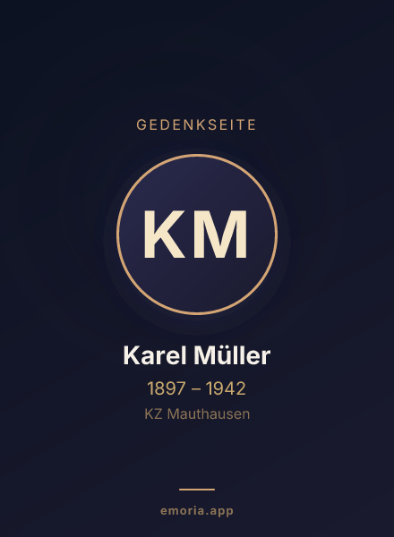 Gedenkportrait von Karel Müller