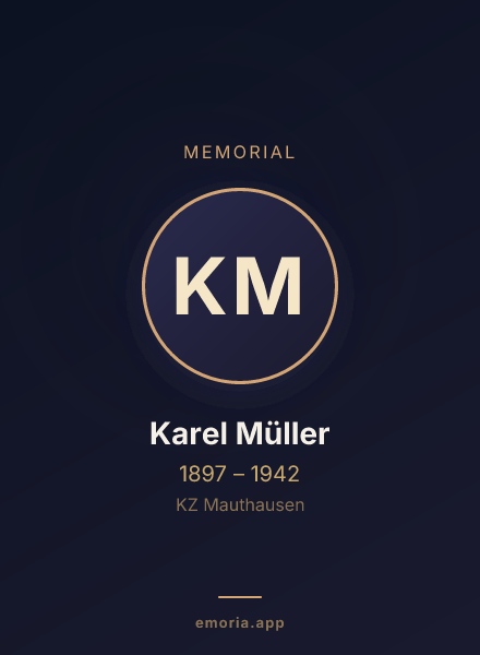 Memorial portrait of Karel Müller