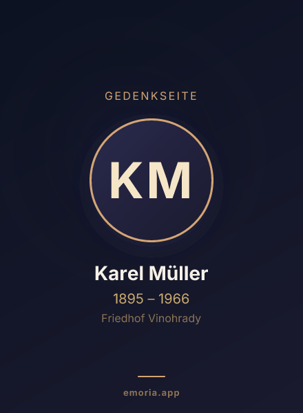 Gedenkportrait von Karel Müller