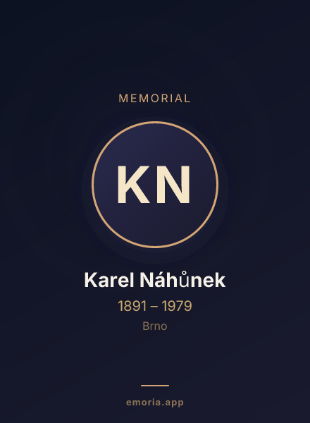 Memorial portrait of Karel Náhůnek