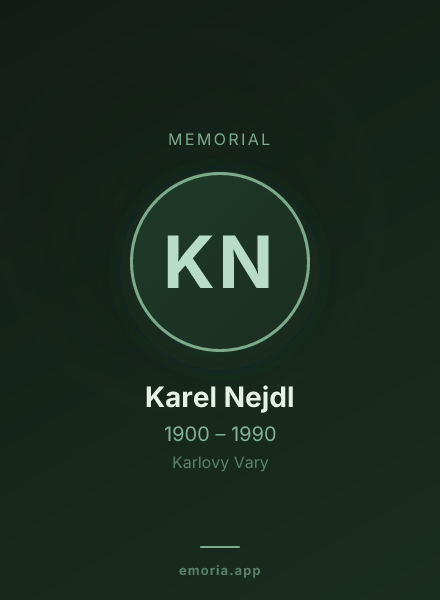 Memorial portrait of Karel Nejdl