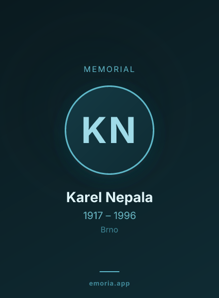 Memorial portrait of Karel Nepala