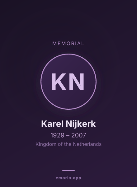 Memorial portrait of Karel Nijkerk