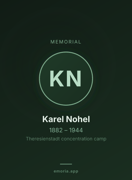 Memorial portrait of Karel Nohel