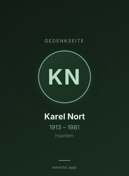 Gedenkportrait von Karel Nort