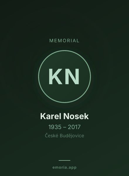 Memorial portrait of Karel Nosek