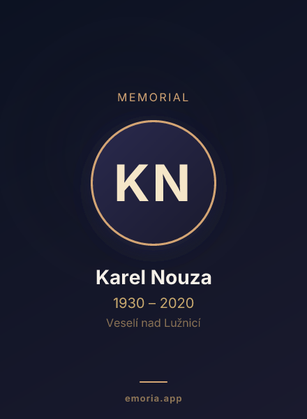 Memorial portrait of Karel Nouza