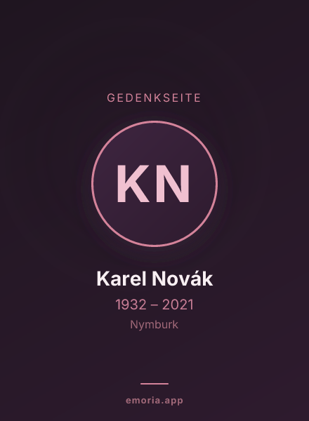 Gedenkportrait von Karel Novák