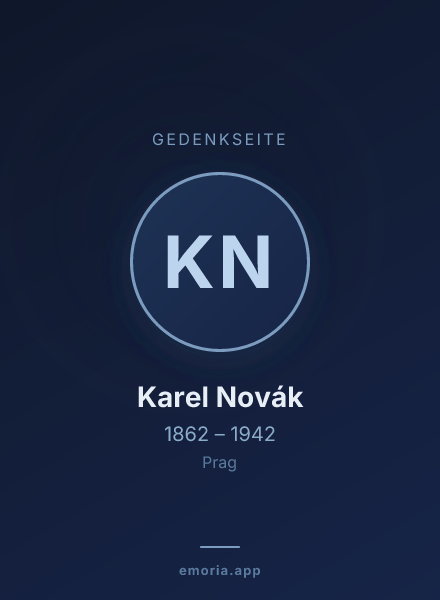 Gedenkportrait von Karel Novák