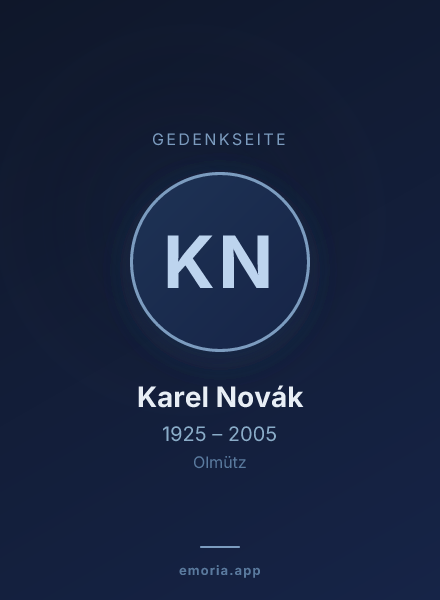 Gedenkportrait von Karel Novák