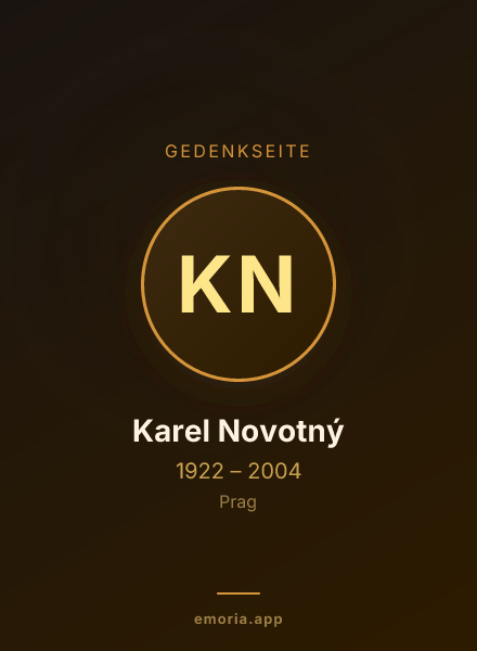 Gedenkportrait von Karel Novotný