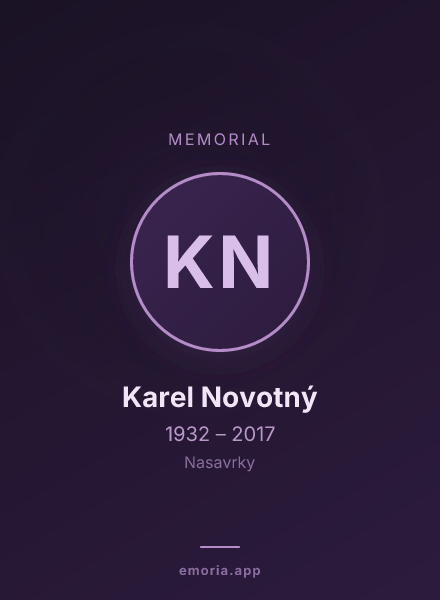 Memorial portrait of Karel Novotný