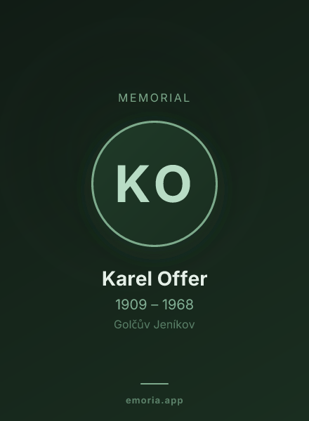 Memorial portrait of Karel Offer