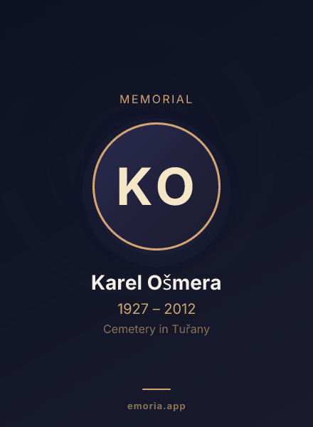 Memorial portrait of Karel Ošmera