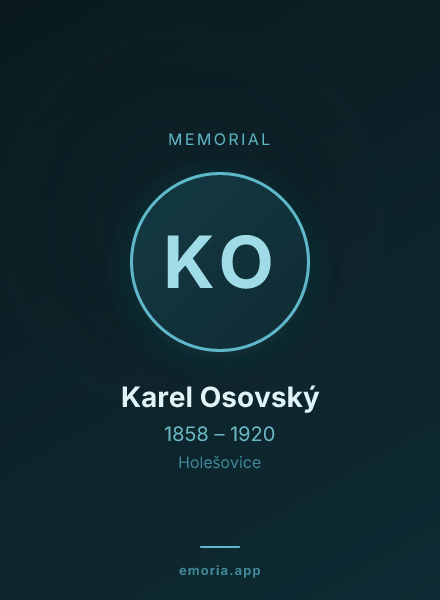 Memorial portrait of Karel Osovský