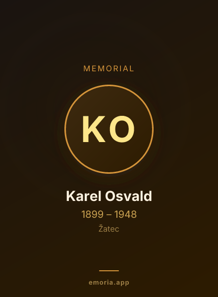 Memorial portrait of Karel Osvald