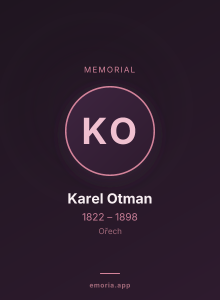Memorial portrait of Karel Otman