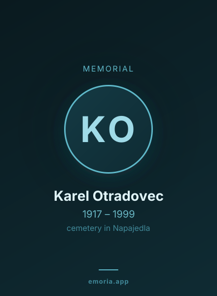 Memorial portrait of Karel Otradovec