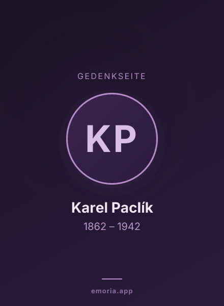 Gedenkportrait von Karel Paclík