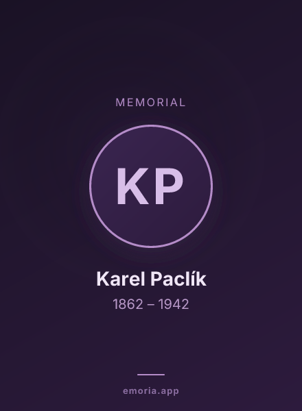 Memorial portrait of Karel Paclík