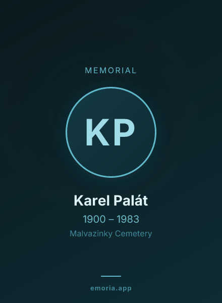 Memorial portrait of Karel Palát