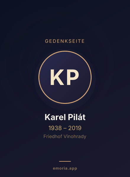 Gedenkportrait von Karel Pilát