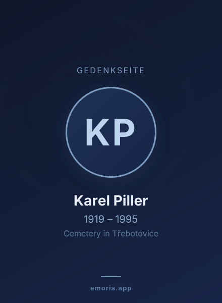 Gedenkportrait von Karel Piller