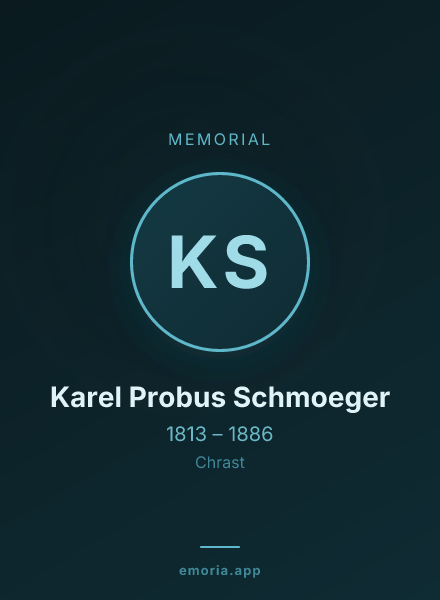 Memorial portrait of Karel Probus Schmoeger