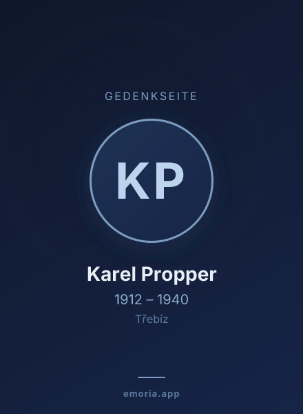Gedenkportrait von Karel Propper