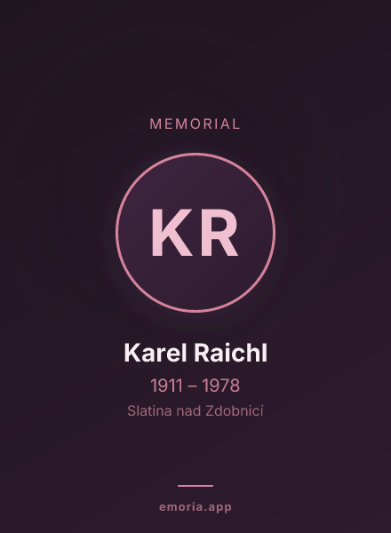 Memorial portrait of Karel Raichl