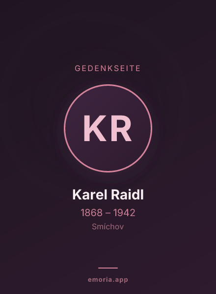 Gedenkportrait von Karel Raidl