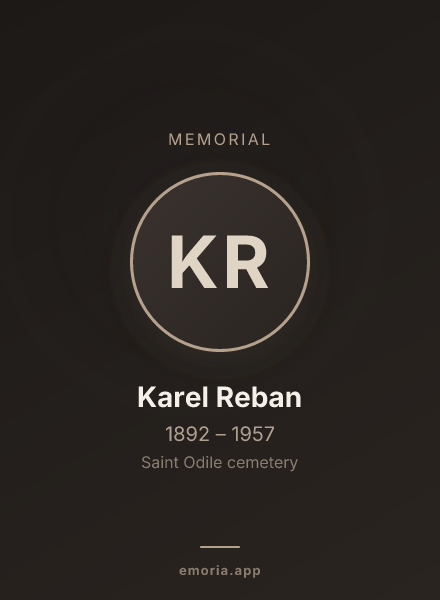 Memorial portrait of Karel Reban