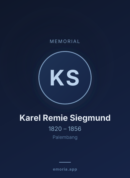 Memorial portrait of Karel Remie Siegmund