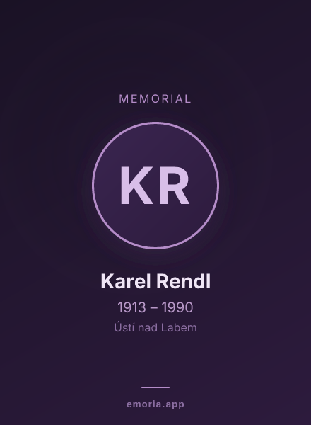 Memorial portrait of Karel Rendl
