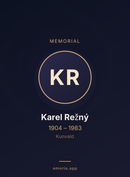 Memorial portrait of Karel Režný