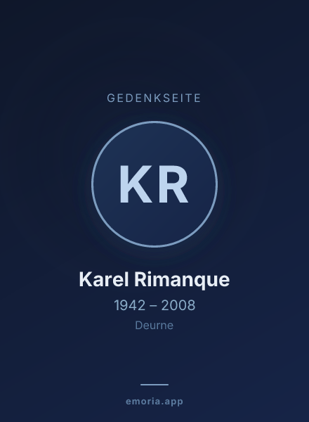 Gedenkportrait von Karel Rimanque
