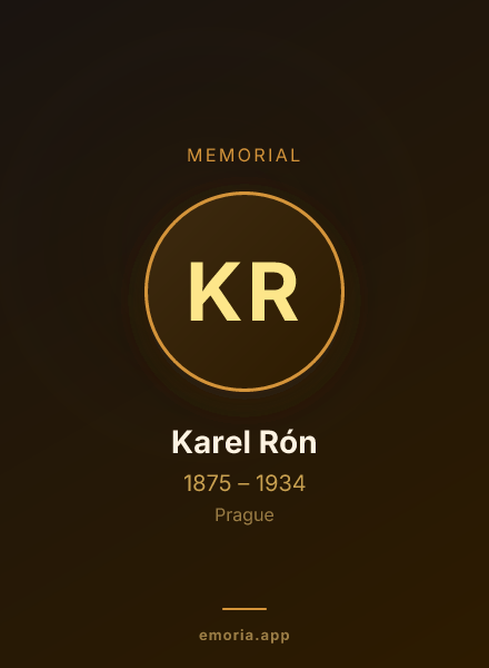 Memorial portrait of Karel Rón
