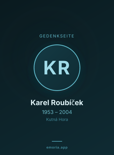 Gedenkportrait von Karel Roubíček