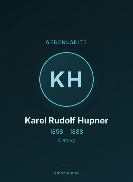 Gedenkportrait von Karel Rudolf Hupner