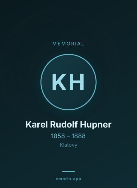 Memorial portrait of Karel Rudolf Hupner