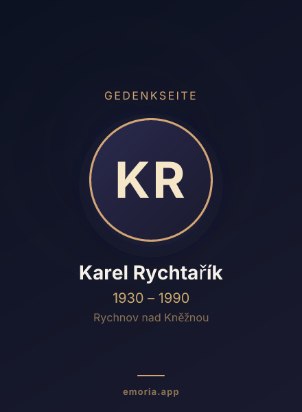 Gedenkportrait von Karel Rychtařík