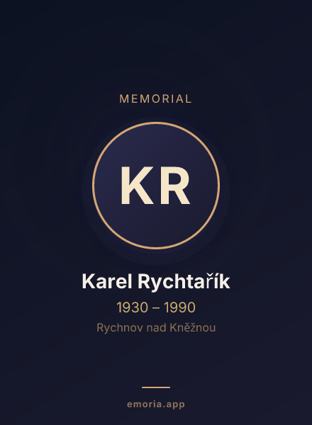 Memorial portrait of Karel Rychtařík