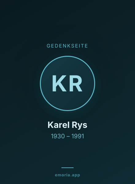 Gedenkportrait von Karel Rys