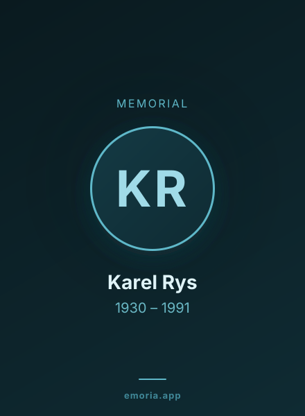 Memorial portrait of Karel Rys