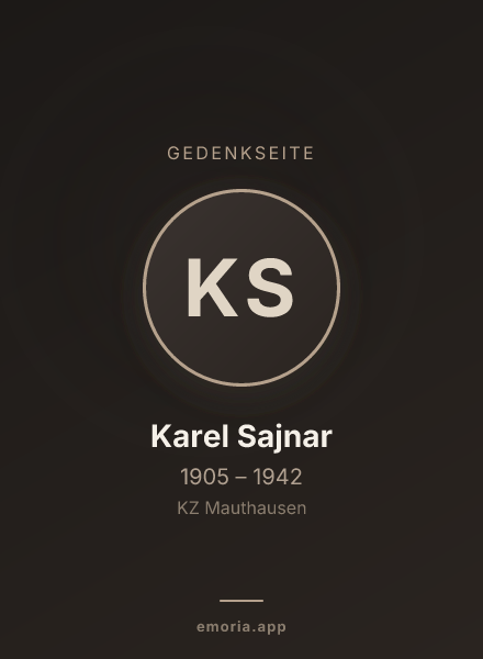 Gedenkportrait von Karel Sajnar