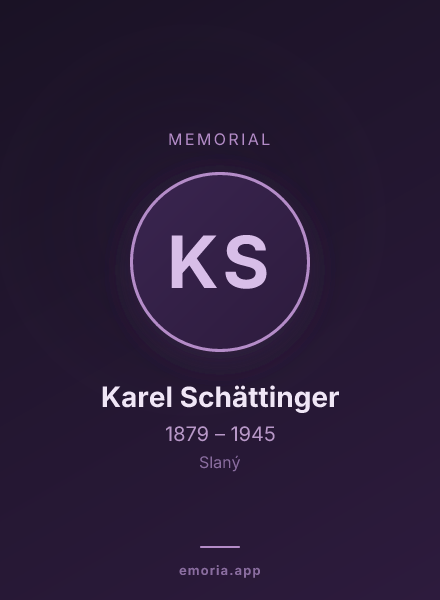 Memorial portrait of Karel Schättinger